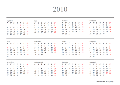 Kalendarz 2010 #1
