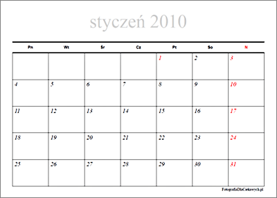 Kalendarz 2010 #3