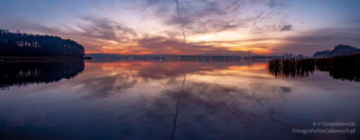 Zachód słońca nad jeziorem Chodzieskim