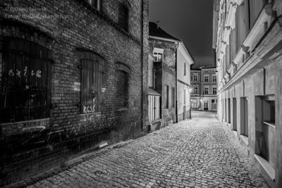 Bydgoszcz - nocne zdjęcia czarno-białe