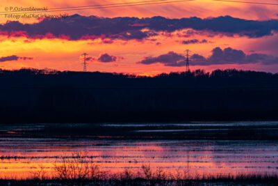 Zachód słońca nad Notecią