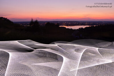 Malowanie światłem z panoramą na Chodzież.