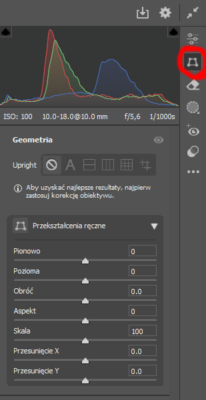 Photoshop — funkcja Geometria