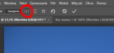Ikona do automatycznego prostowania perspektywy.