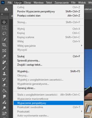 Photoshop — wypaczenie perspektywy