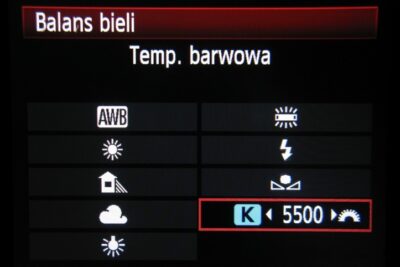 Balans bieli w aparacie Canon EOS 50D