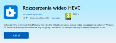 Rozszerzenie wideo HEVC