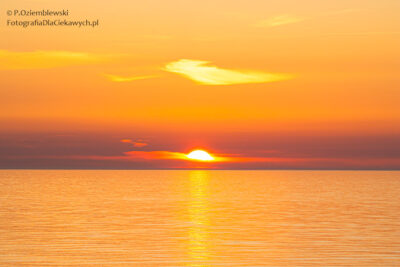 Zachód słońca z korektą +1 EV