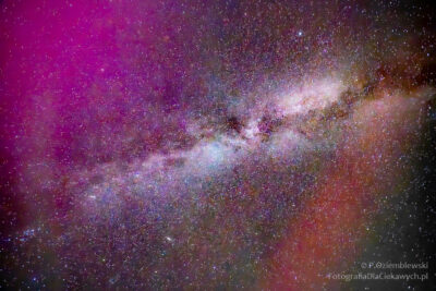 Droga Mleczna i zorza polarna