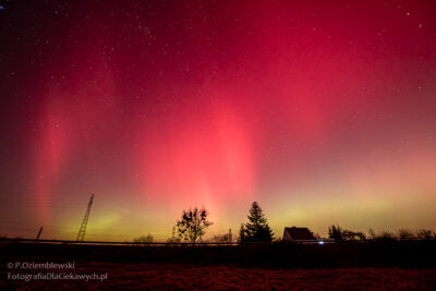 Zorza polarna nad Polską