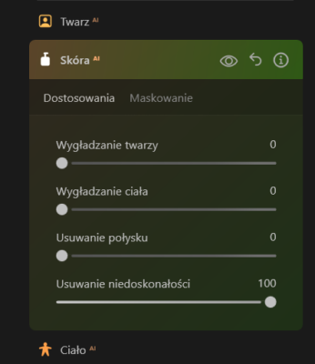 Usuwanie niedoskonałosci.